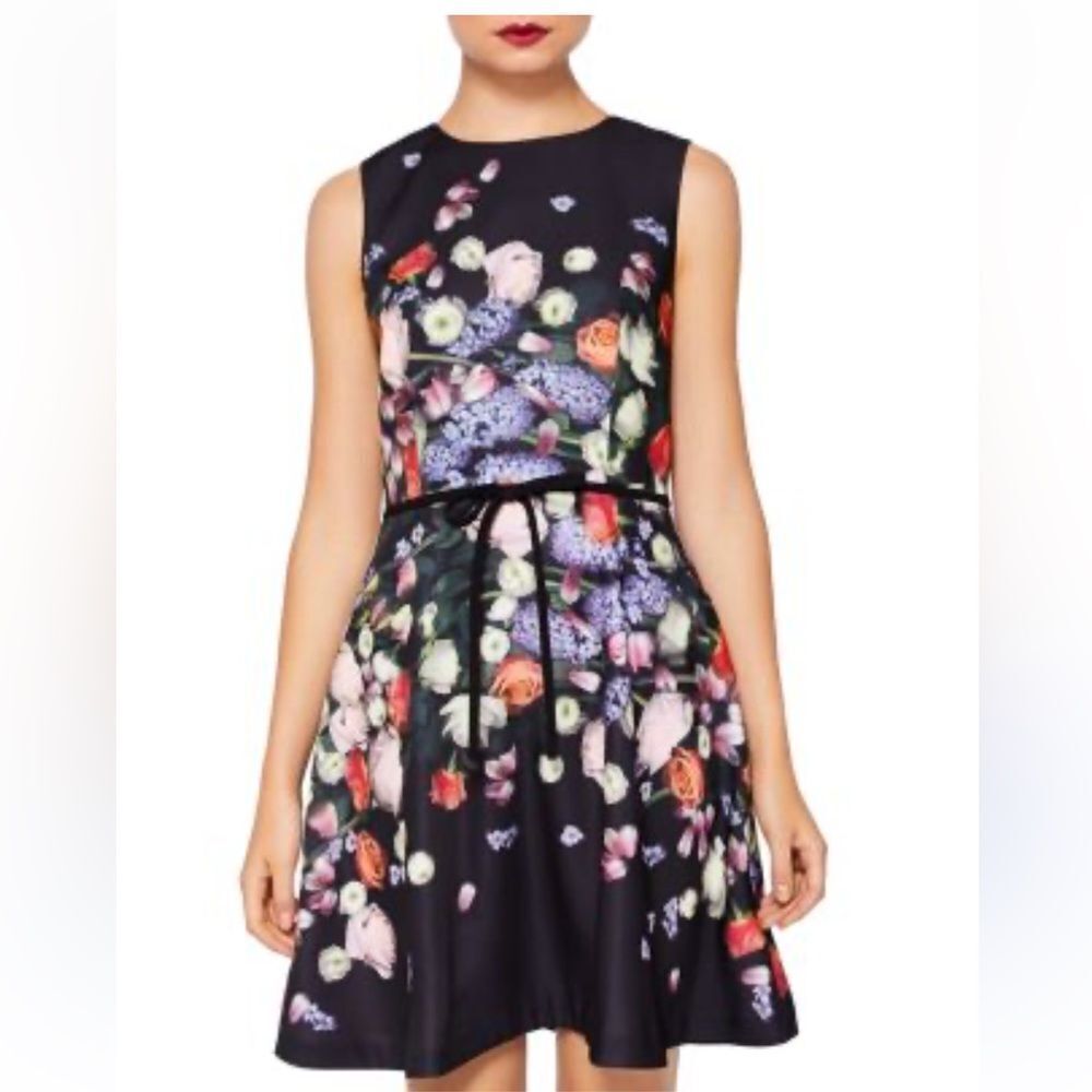 Ted Baker London Izobela Kensington Floral Shift Dress Sz 3 US 8